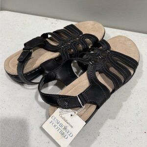 Croft & Barrow Black Strappy Sandals